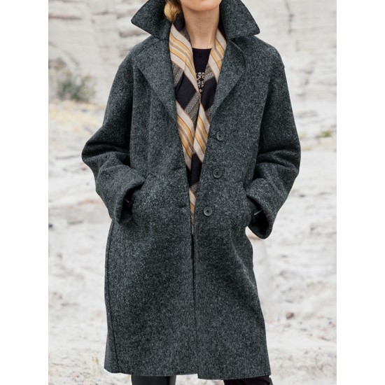 women's loose single breasted woolen coat HF1302-02-04